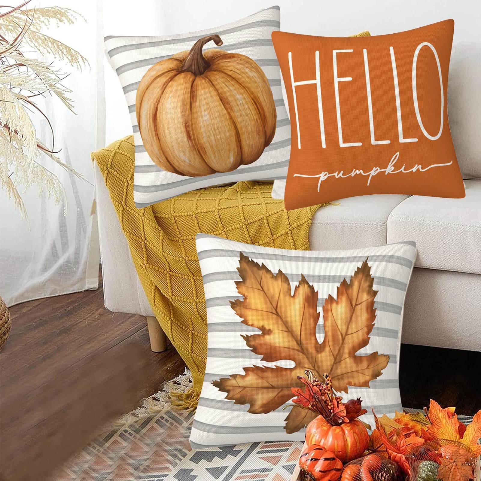 Raxove Taies d'oreiller de Thanksgiving, taies d'oreiller
