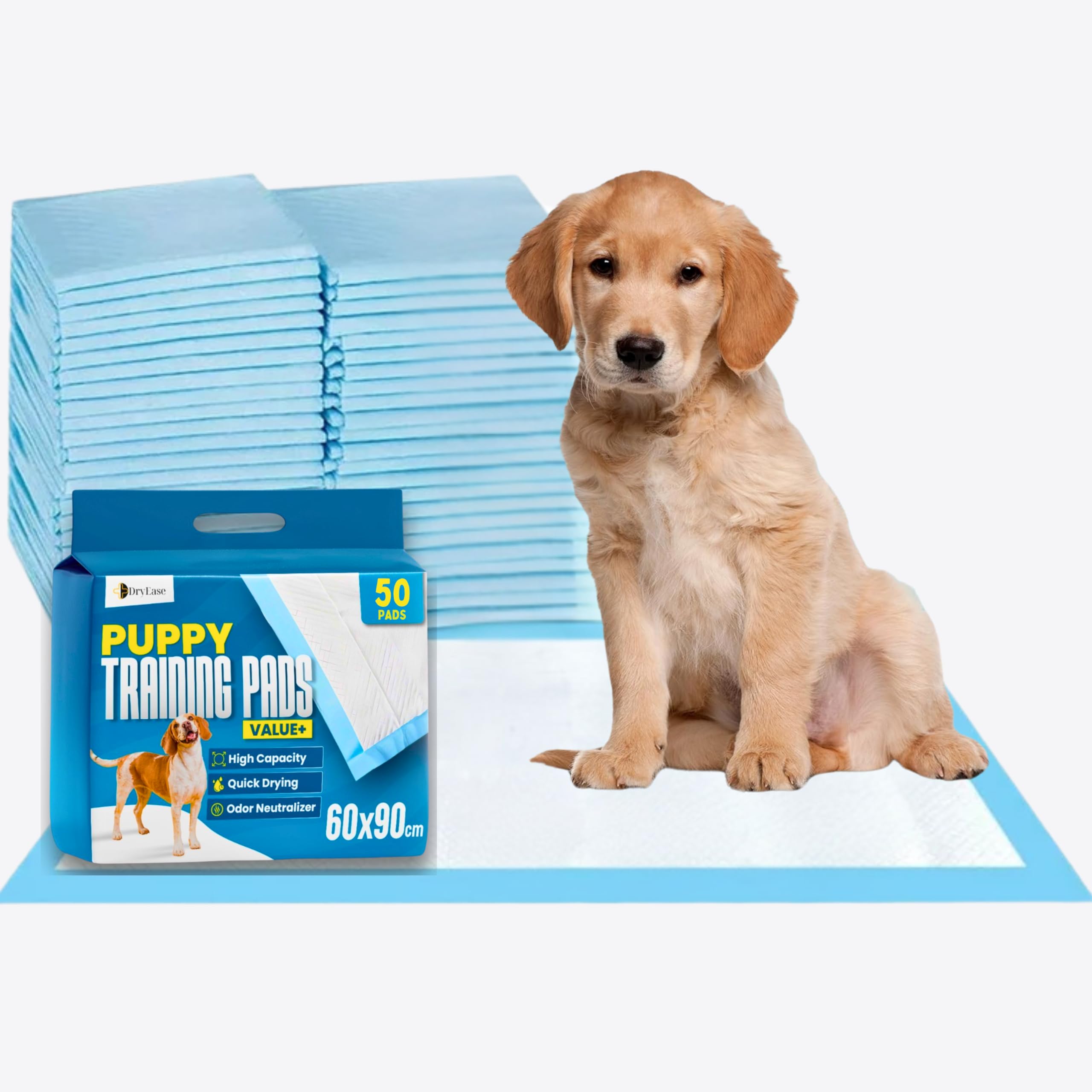 Bazaar Extra Large Puppy Pads 100 Pack 90x60cm – Disposable Puppy Training Pads, Super Absorbent & Leak-Proof Pads for Puppies and Dogs | Quick Dry, Odour Control & Floor Protection Dog Pads. — view 9