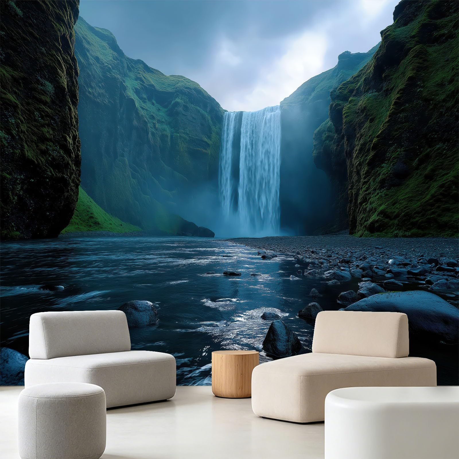 Genérico - Papel pintado (250 x 175 cm), diseño de paisaje de la naturaleza, color cascada