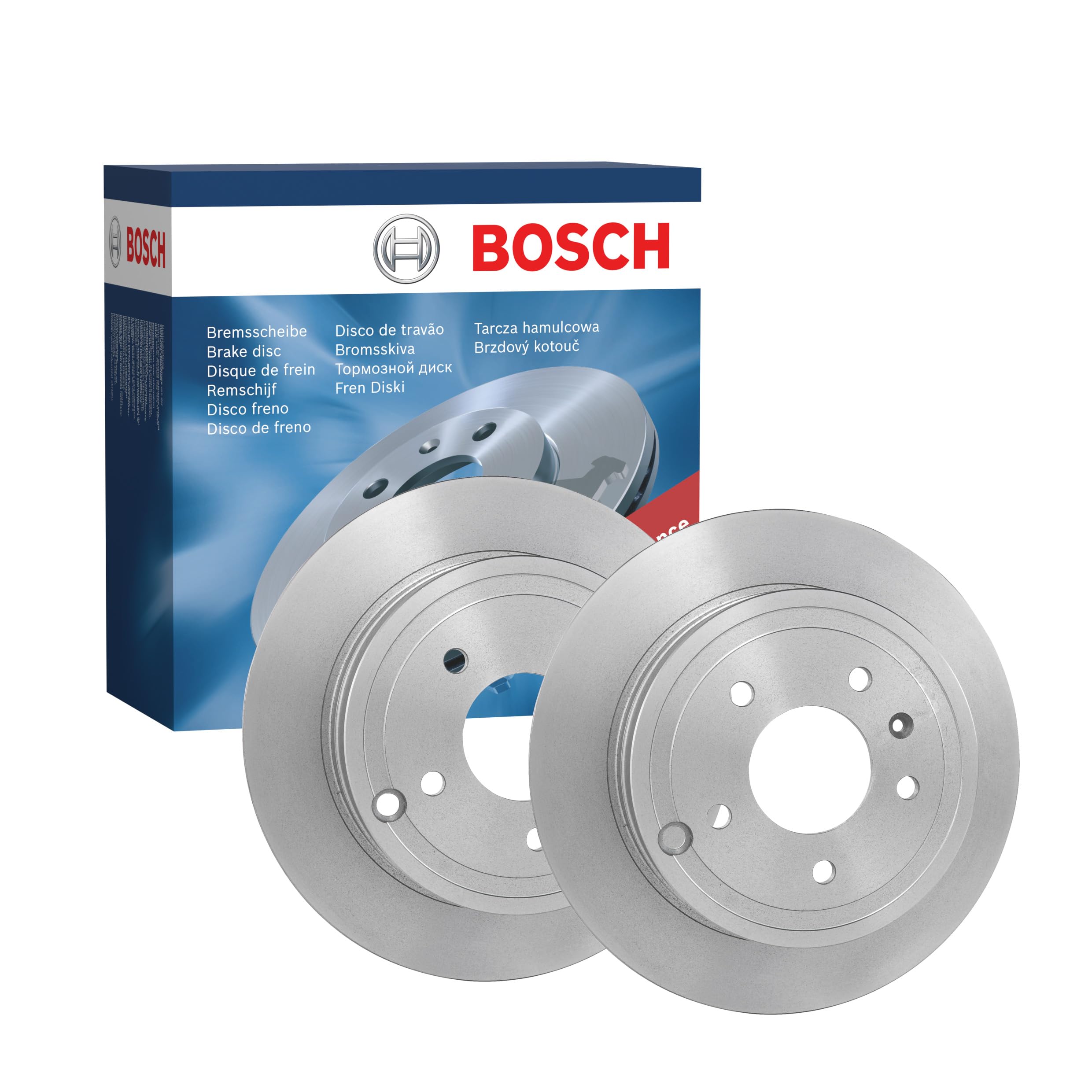 Juego de 2 Discos de Freno Bosch BD1146 - Discos Ventilados, Alto Contenido en Carbono, 303 mm - Eje Trasero - ECE-R90 - Refrigeración Mejorada, Menor Fatiga, Anticorrosión - 1 Juego de 2 Discos