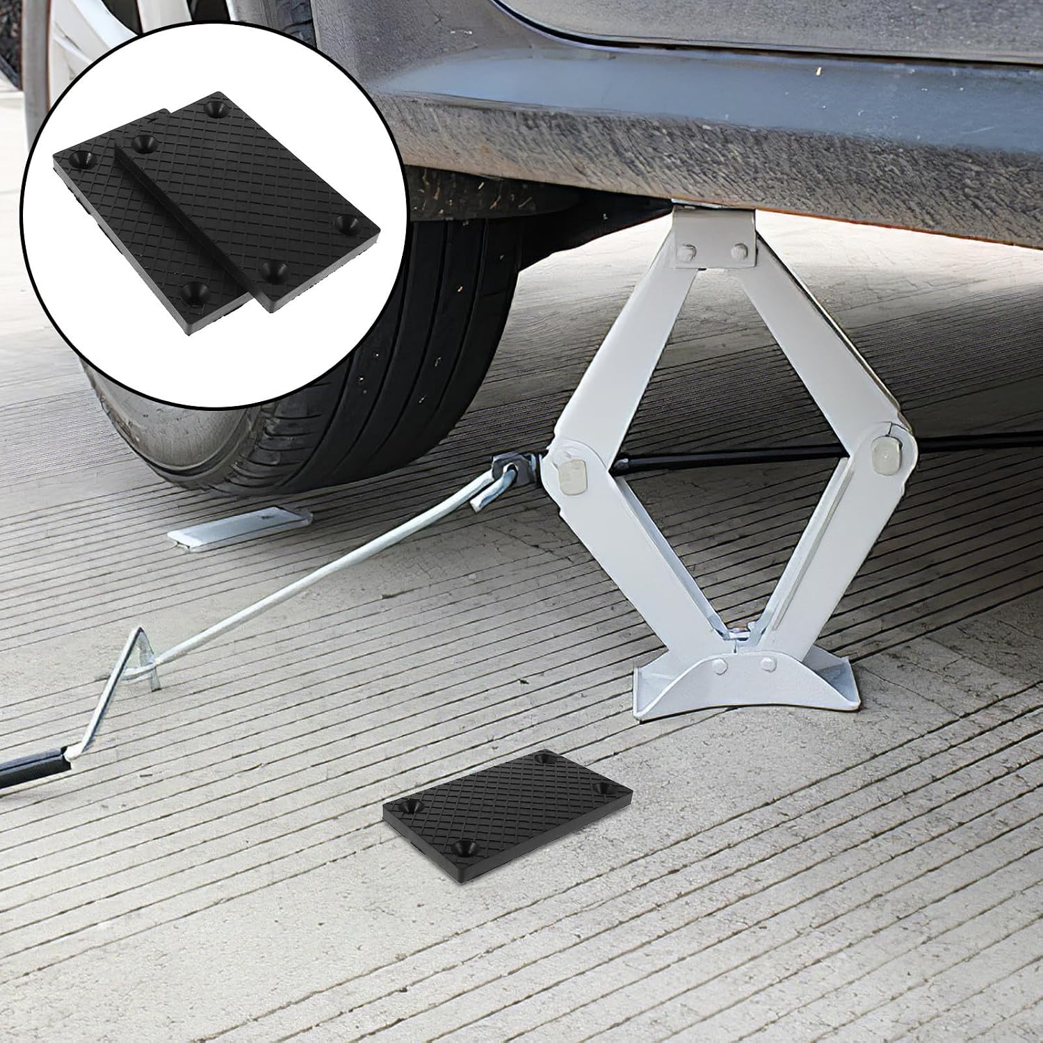 LABRIMP 2pcs Automotive Lift Rubber Pads for Car Repair Anti-Slip
