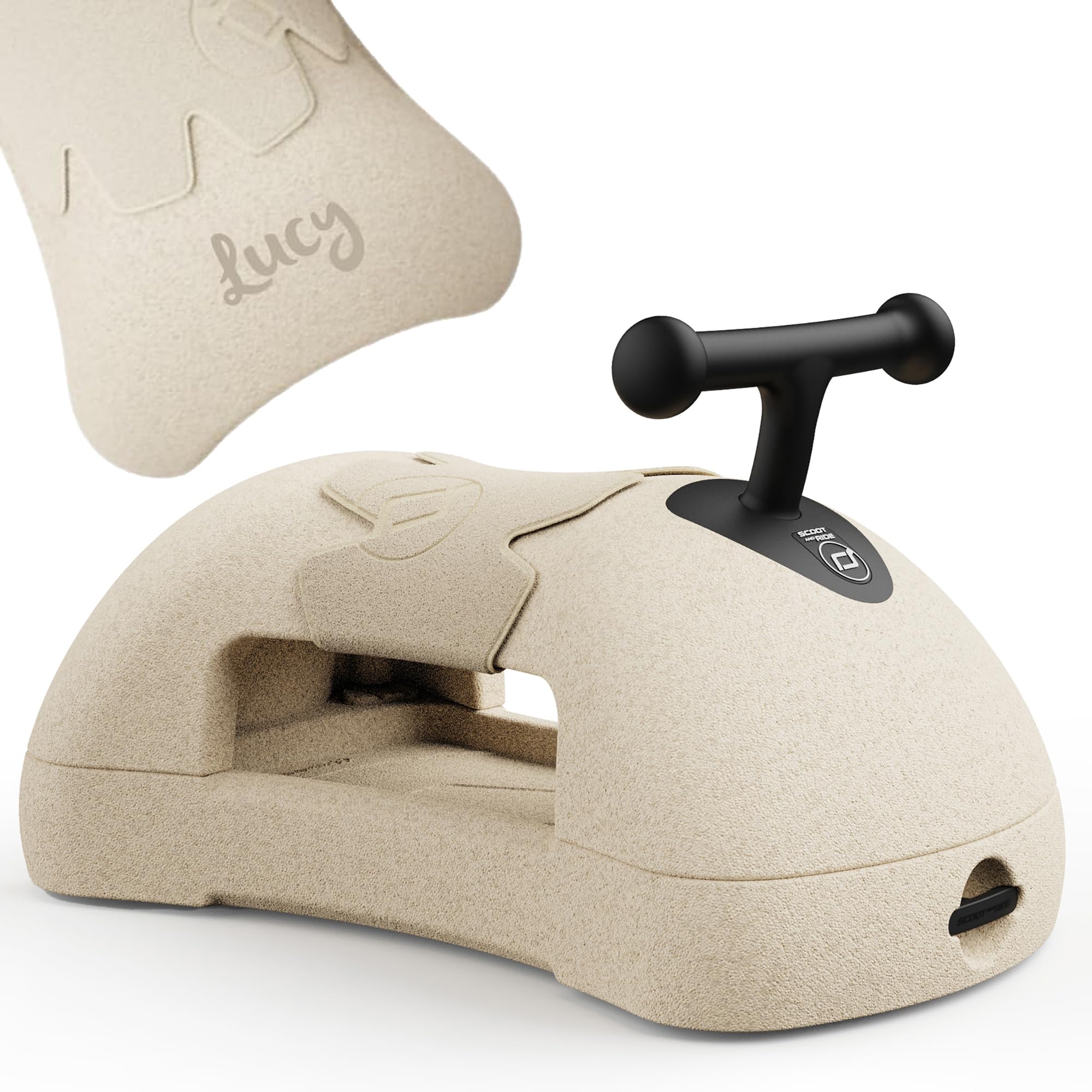 Scoot and Ride My First 3in1 Beige – Trotteur & Porteur 3-en-1 – pour bébés dès 6 Mois – personnalisé avec prénom