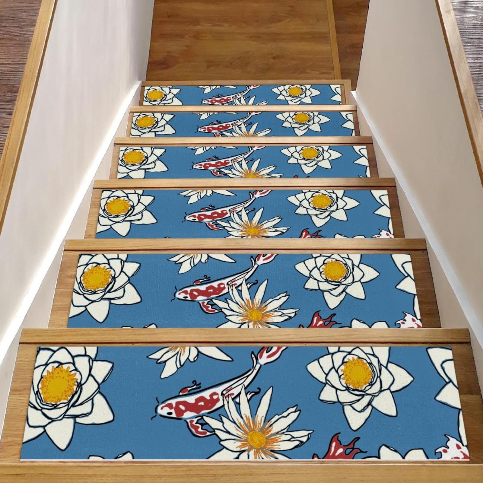 Alfombra de seguridad autoadhesiva para escaleras interiores de 20x76