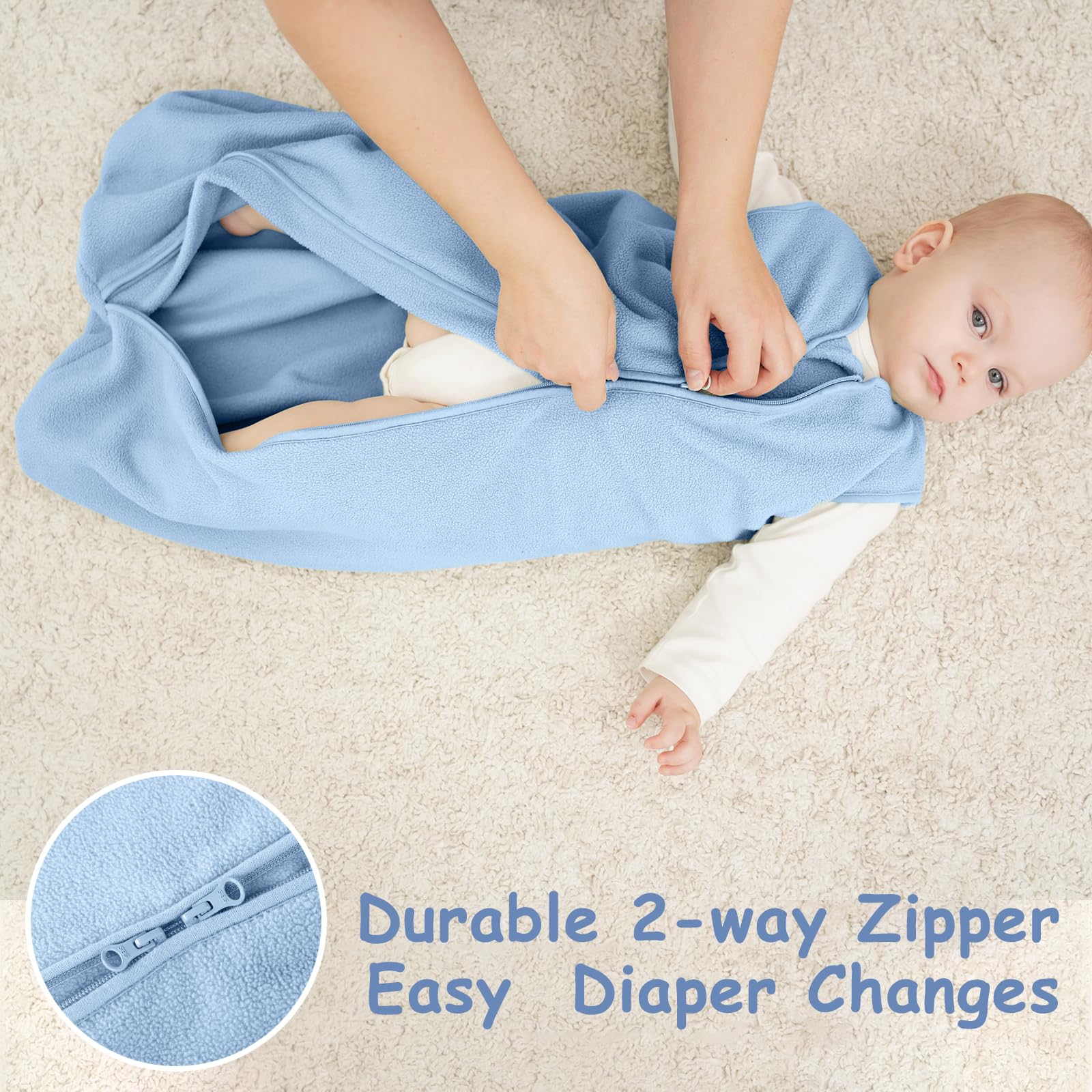 GUNTAIL Baby Sleep Sack 18-24 Months Baby Wearable Blanket 100% Rayon  Cotton 2-Way Zipper Toddler Sleeping Sack,Comfy Soft Lightweight TOG