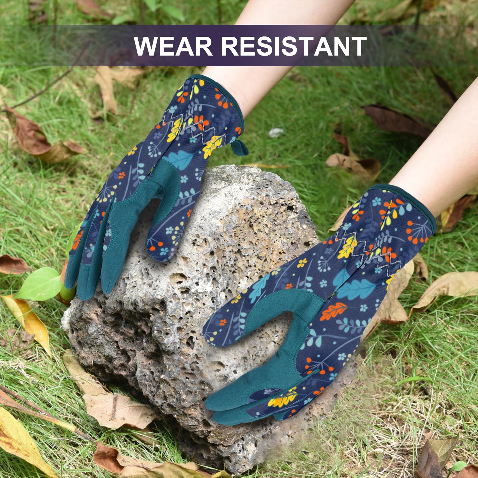 Gartenhandschuhe für Damen aus Leder, robuste Gartenhandschuhe, Geschenke, Arbeitshandschuhe zum Pflanzen, Beschneiden
