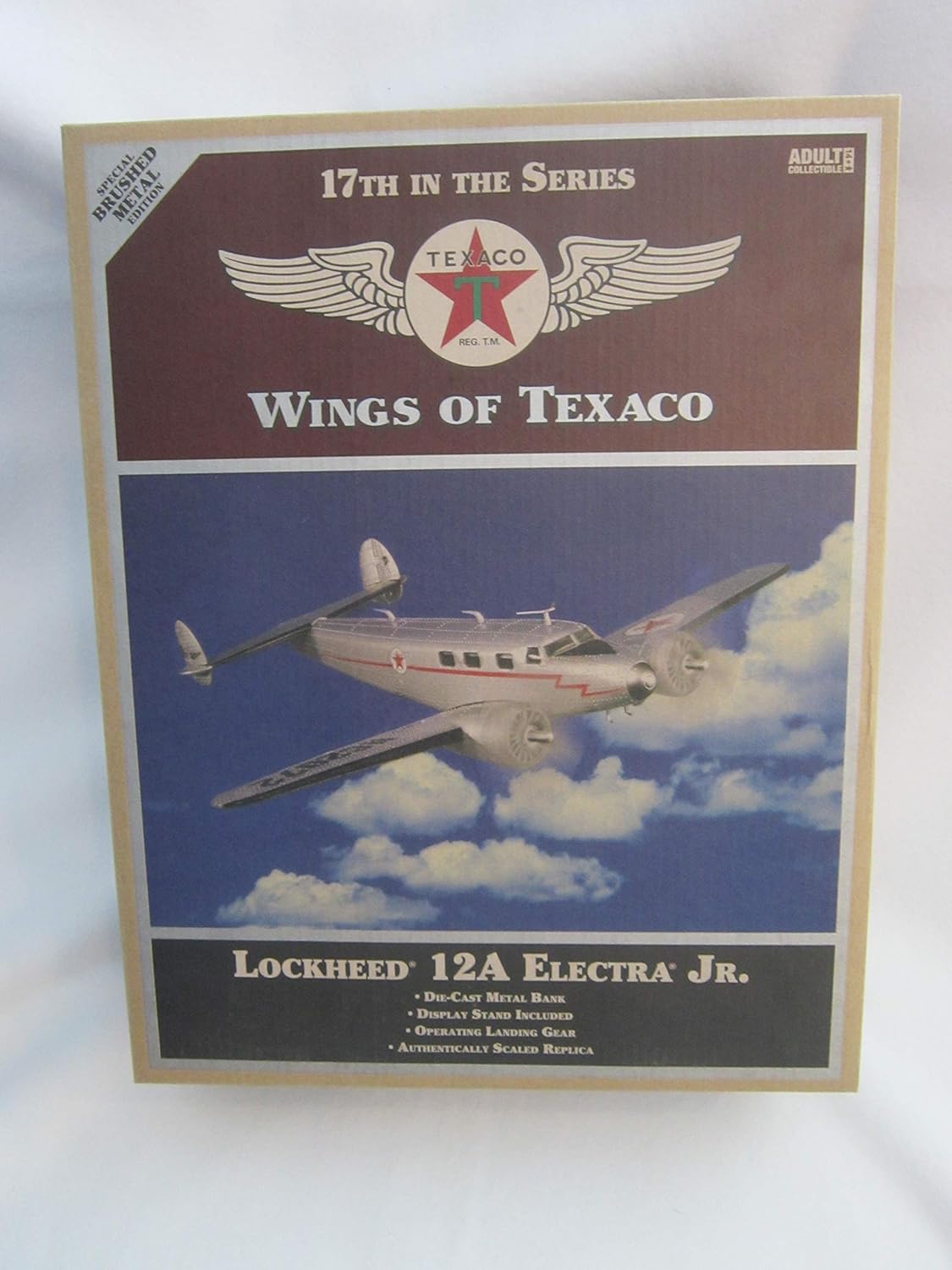 2009 Wings of TEXACO #17 SE Brushed Metal Edition Lockheed 12A Electra Jr Airplane