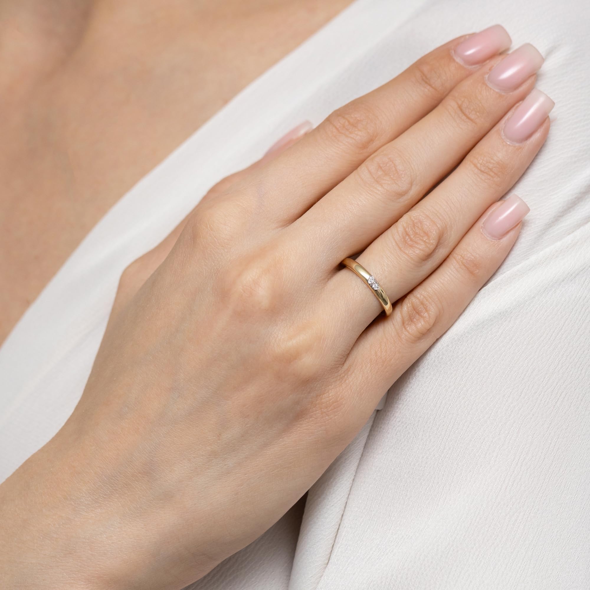 MARKO Damenring Silber 925 mit Gold-Finish, Doppel Herz Ring mit Zirkonia, Geschenk für Frauen, eleganter Silberring Damen 925, Vorsteckring, Partnerring, Schmuck Damen