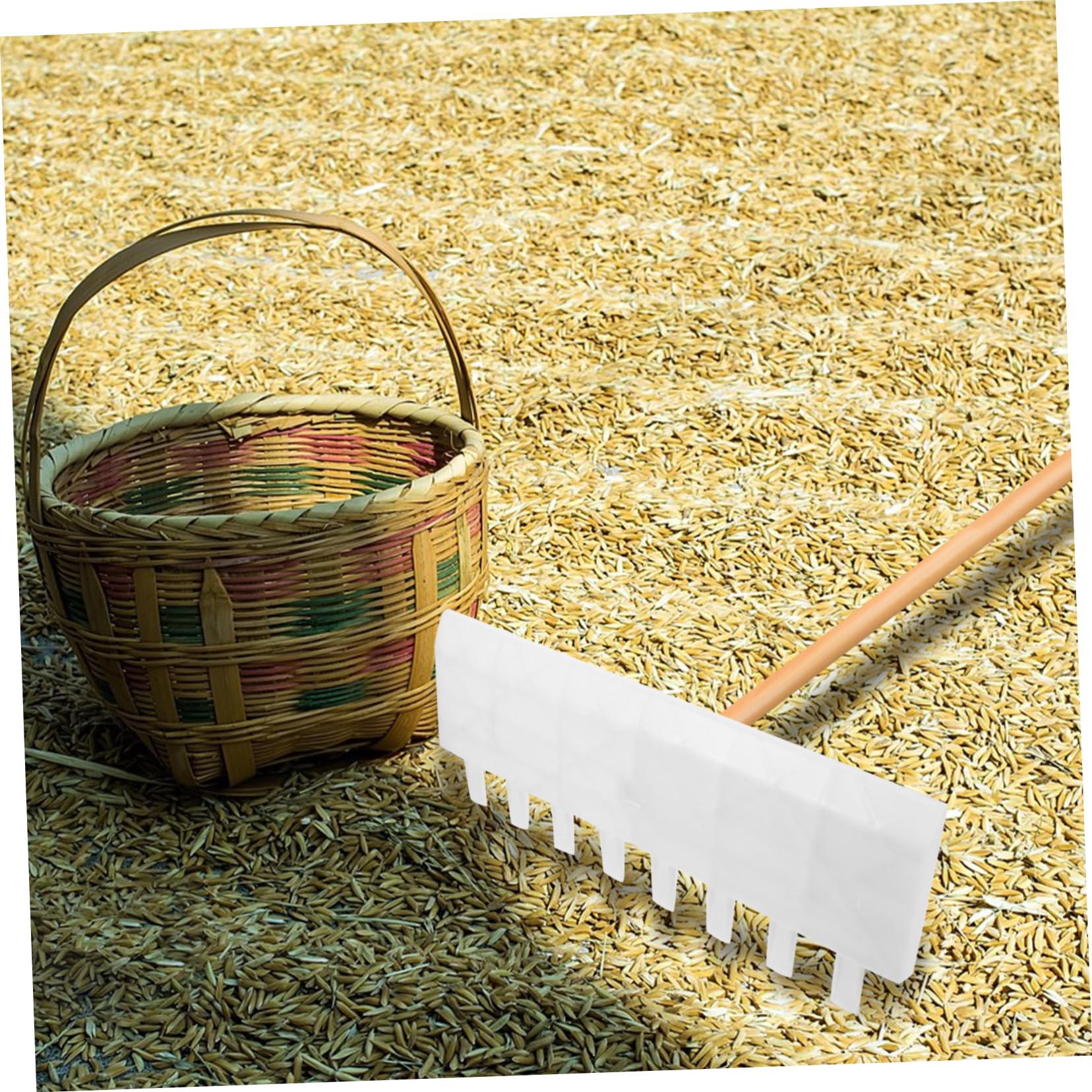 Kisangel Rastrillo Manual para Jardinería De Plástico Resistente para Hojas y Césped