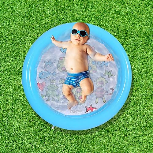 Piscina infantil inflable para bebés con 3 anillos, piscina divertida para niños, piscina de agua para bebés para el verano (A)