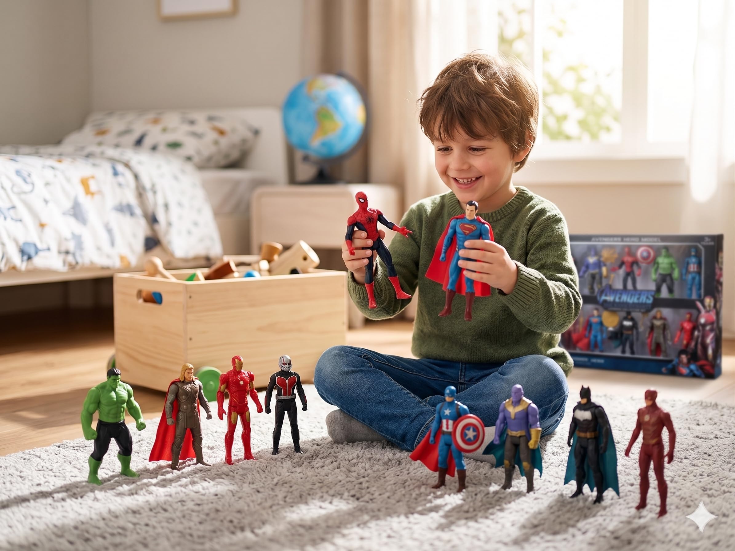 Superhero Action Figures Set for Kids (Pack of 10) - Collectible Toy Figures Kit with Accessories, for Boys and Girls, Ages 3+ — Amazon image 5