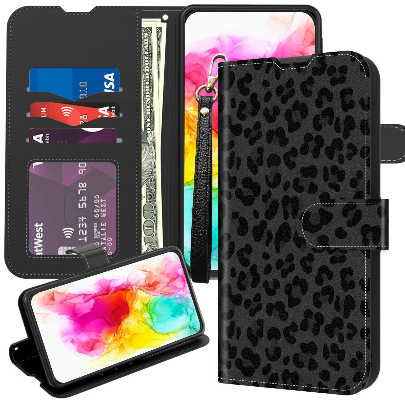 SDDFRHGH for Samsung Galaxy S23 Ultra 5G Phone Case Wallet with Card Holder (2023 Release,6.8"),PU Leather Kickstand Magnetic Snap Flip Cover Case