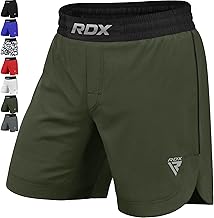RDX MMA Pantaloncini per Allenamento e Kickboxing - Shorts per la Arti Marziali, Grappling, Boxe, Cage Fight - Grande Short per BJJ e Muay Thai, Fitness Palestra, Combattimento Sportivi
