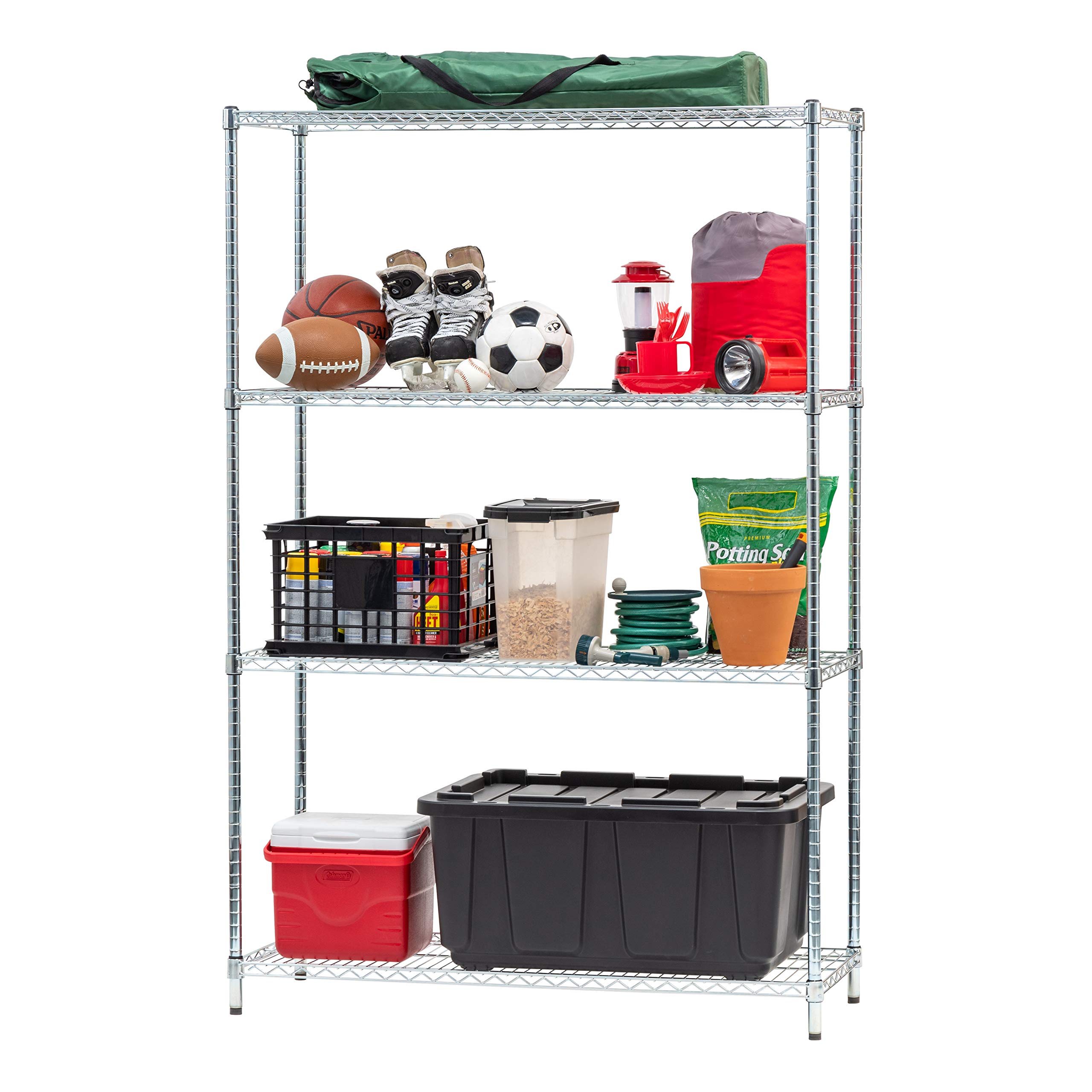 Buy Iris Ohyama, Metal rack/Metal racking shelves/4Shelf Shelving Unit
