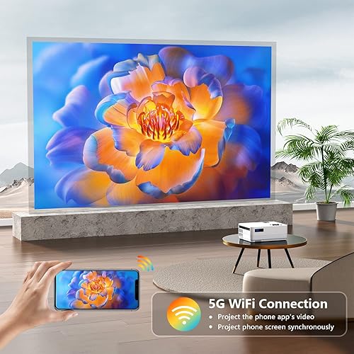 Miniatura 4 de Proyector con WiFi 5G y Bluetooth, proyector nativo 1080P, proyector de película Full HD 18000LM, pantalla de 100 pulgadas, compatible con