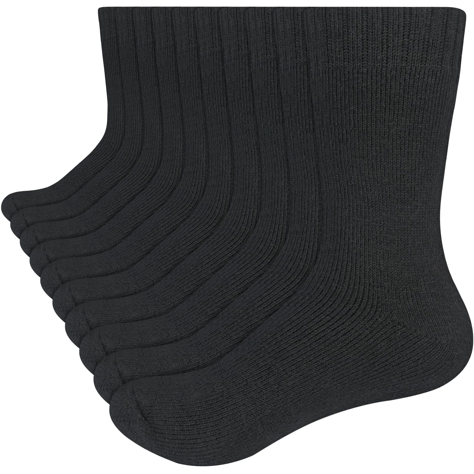 ouhos 5 Pairs Kids Boys Girls Merino Wool Thermal Funny Cat Socks Winter Thick Warm Cosy Black Walking Hiking Socks Novelty Animal Socks for Kids