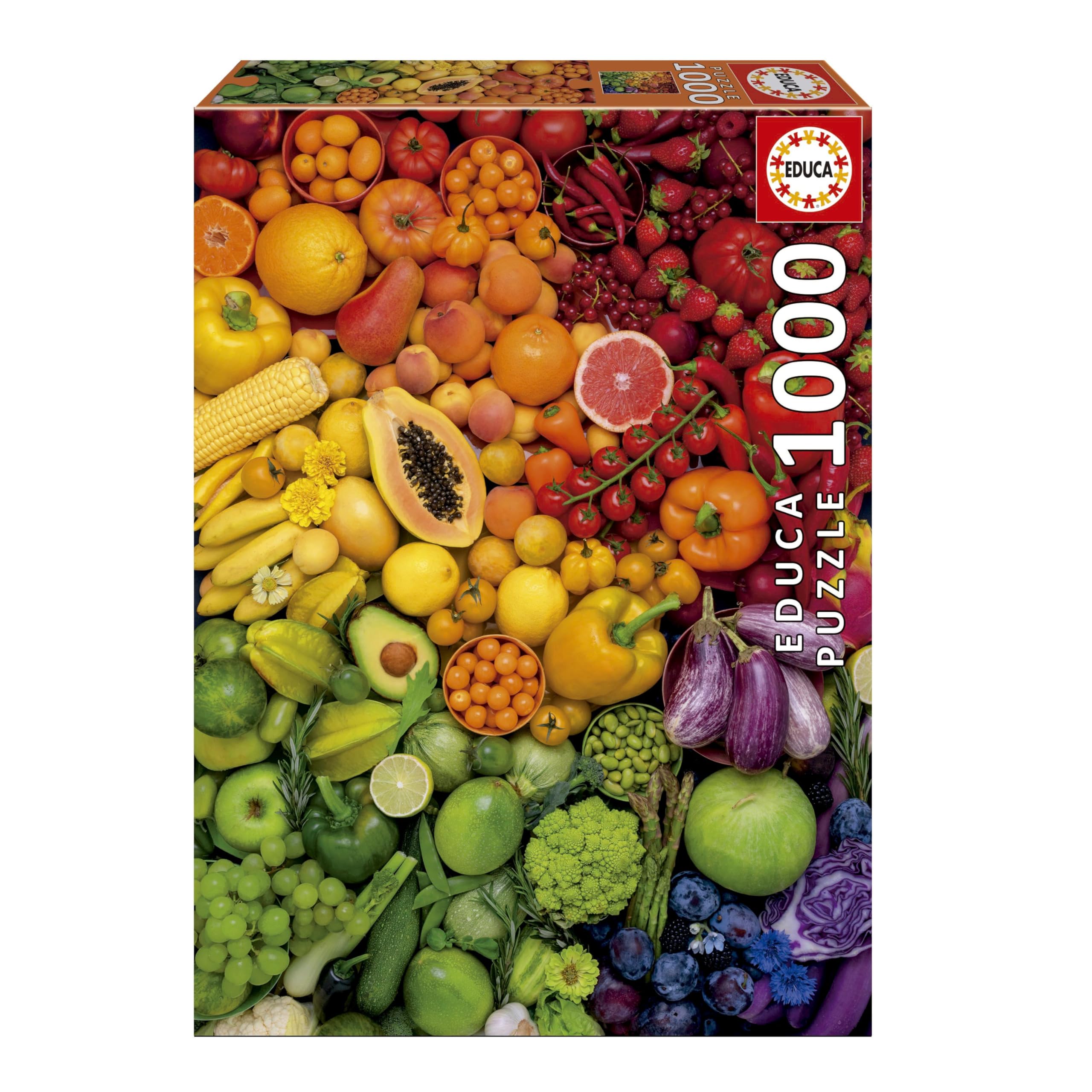 Educa - Puzzle Bunte Vitamine | Inklusive Fix Puzzle-Kleber | 1000-teiliges Puzzle für Erwachsene | ab 14 Jahren (20178)