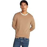 Tommy Hilfiger Maglione Girocollo Uomo Essential Cotone, Safari Canvas