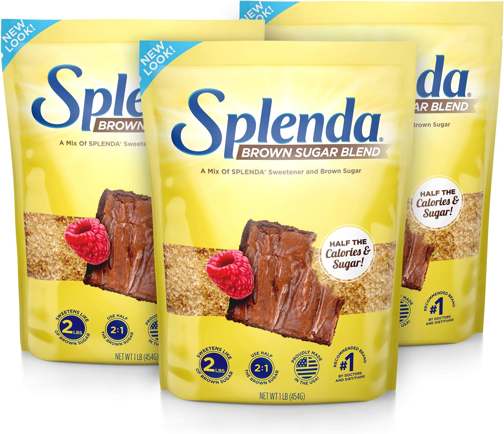 Brown Sugar Blend Low Calorie Sweetener for Baking, 1 Pound (454 Grams) Resealable Bag (1 Pound (Pack of 3))