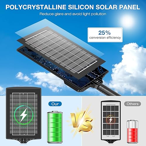 Miniatura 4 de Luces solares para exteriores, IP66, impermeables, para exteriores, 6500 K, luz LED de seguridad del atardecer al amanecer con sensor de movimiento