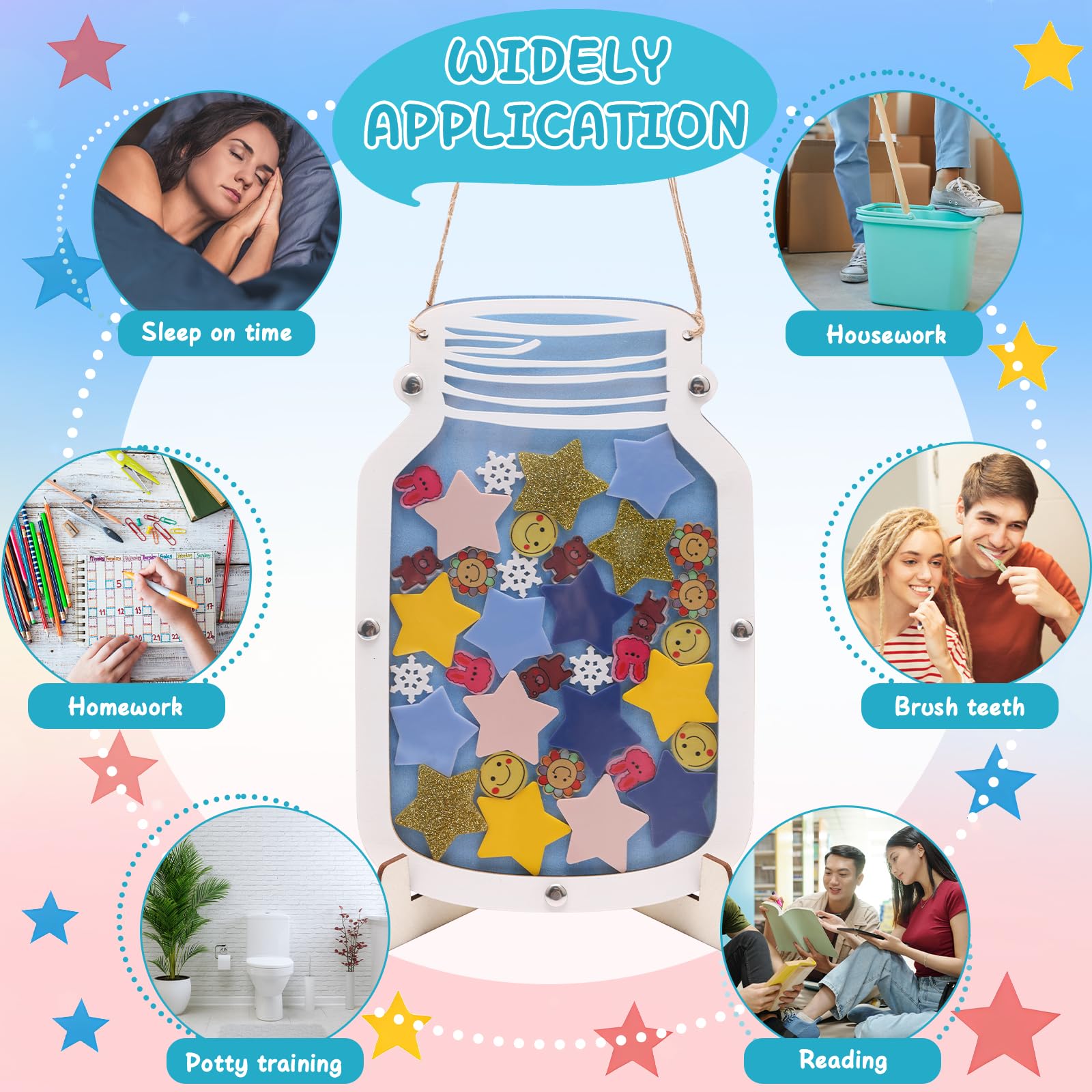 Snapklik.com : Magnetic Reward Star Incentive Jar For Classroom Board ...