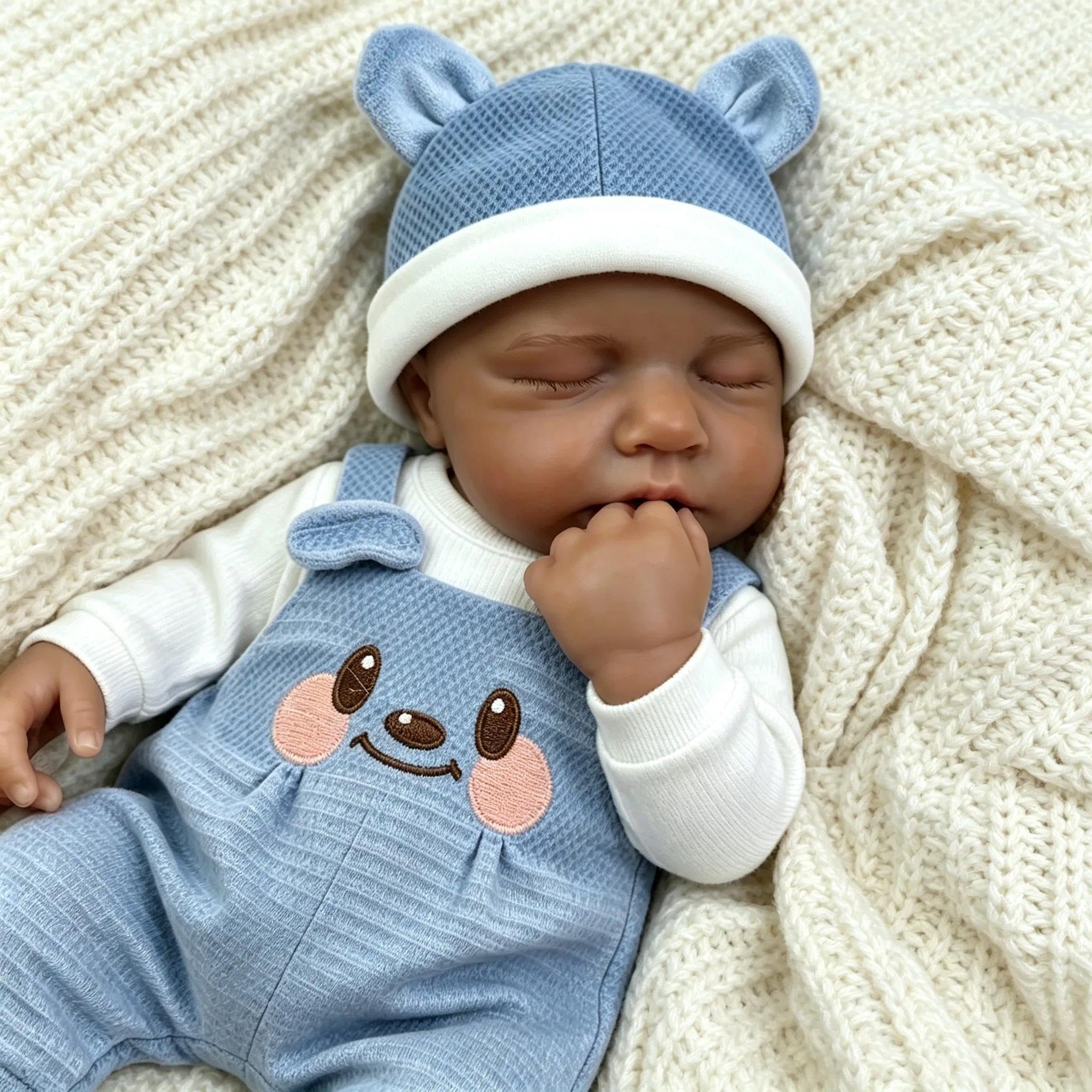 Anano Reborn Puppen Lebensecht Silikon Puppen Baby, Reborn Baby Vollsilikon Lebensecht Babys