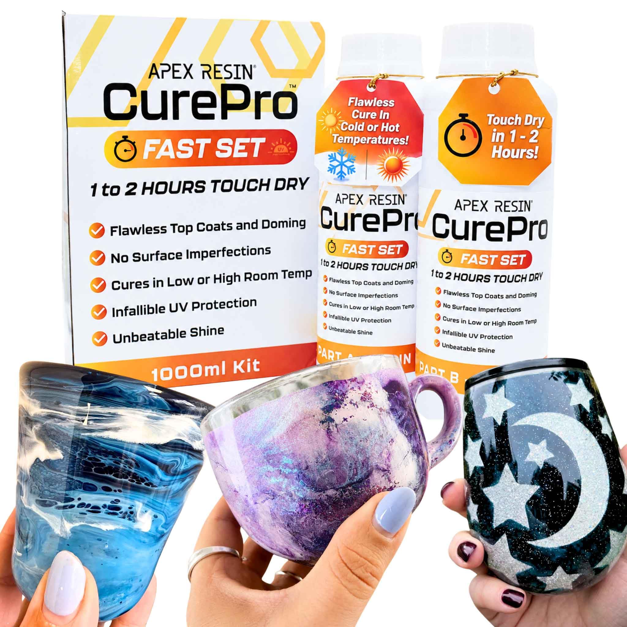 Apex Resin CurePro Fast Set Epoxy Resin Kit for Tumblers & Glassware