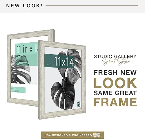 Vista 29 de MCS Industries Studio Gallery - Marcos con textura de madera color gris de 13 x 19 pulgadas / 33.02 x 48.26 cm., 2 unidades Gris Woodgrain