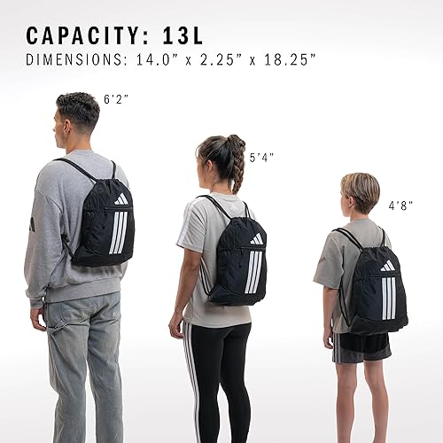 Miniatura 5 de adidas Alliance Sackpack - Mochila con cordón para deportes, bolsa de gimnasio pequeña