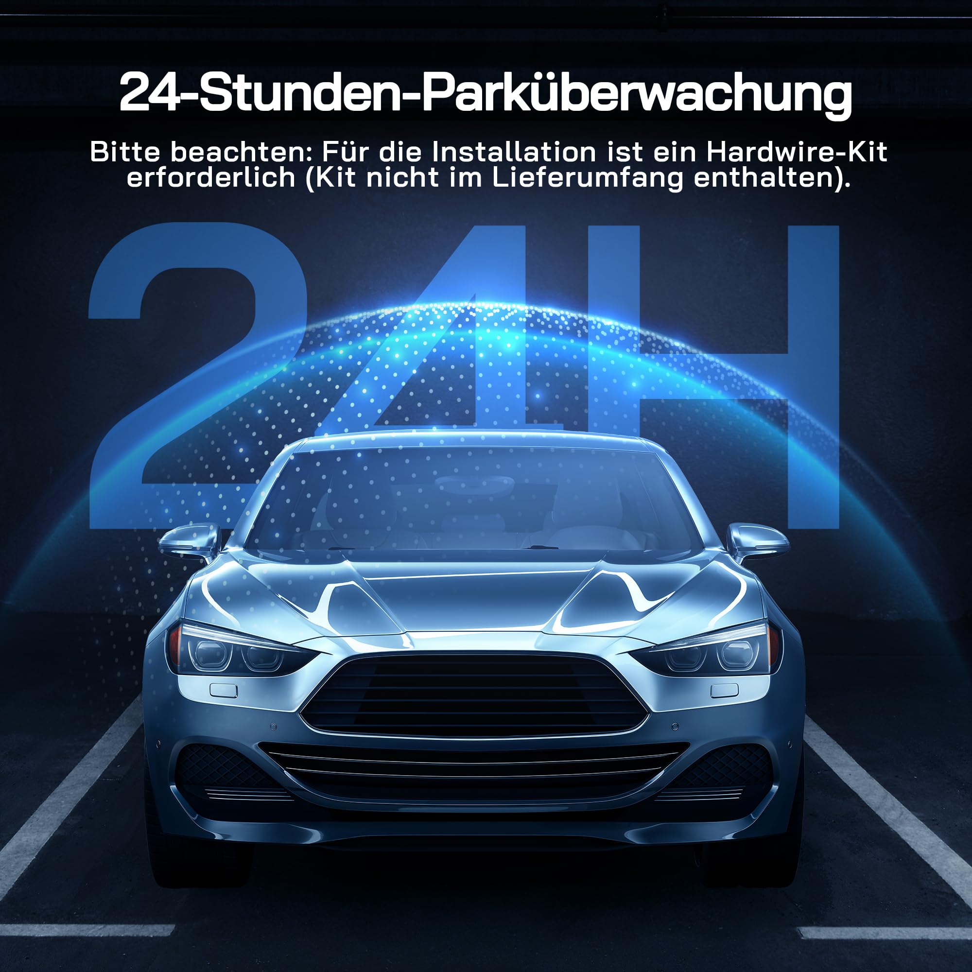 WOLFANG Dashcam, Mini 2.5K+1440P Wi-Fi Dash Cam, Ultra-Nachtsicht, 2" IPS-Versteckte Dash Cam Auto, Dual-Auto-Kamera mit 170°-Weitwinkel, WDR, 24 Std. Parkmodus, G-Sensor, Loop-Aufnahme