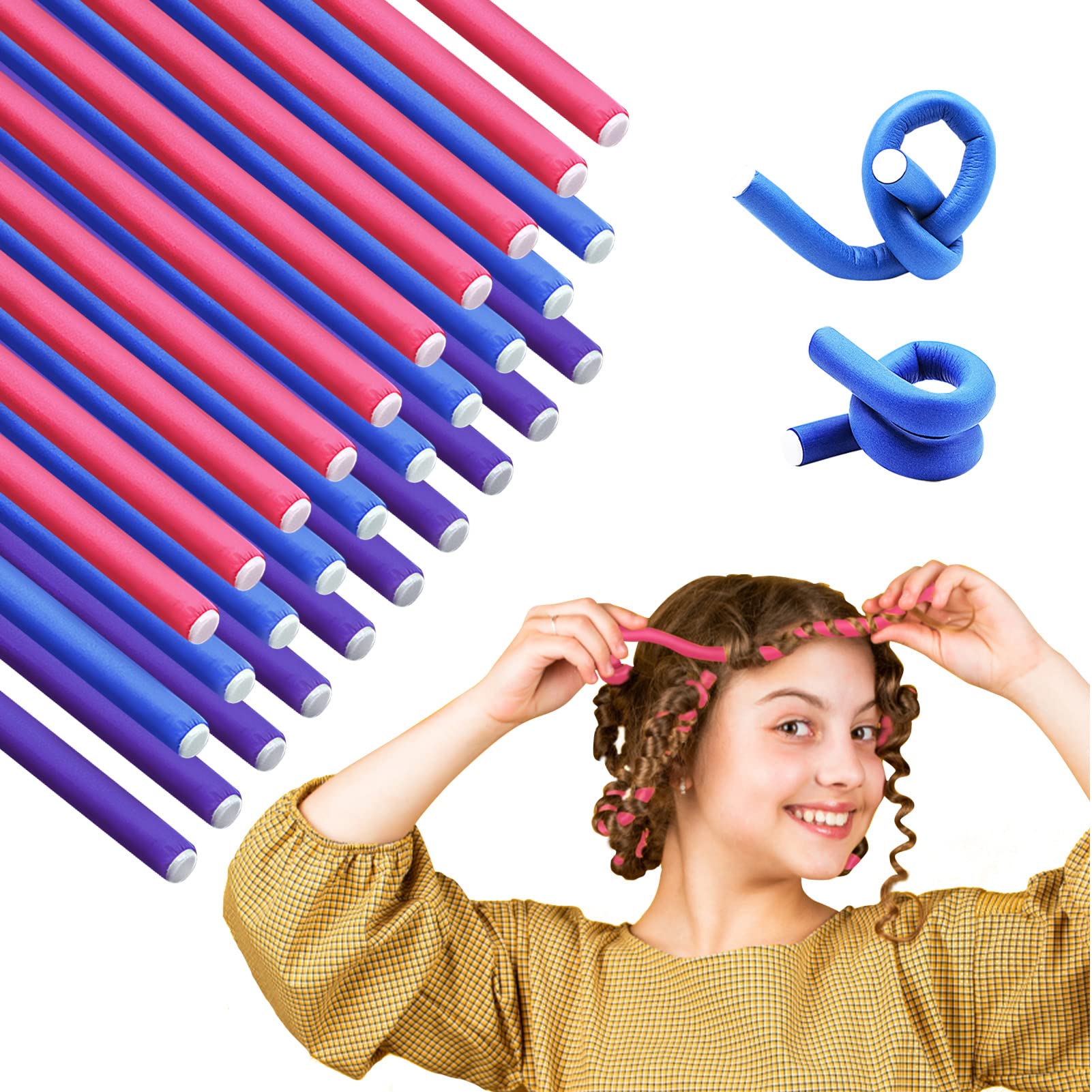 Buy 30 Pcs Foam Hair Rollers, Flexible Hair Roller Flexible Curling Rod