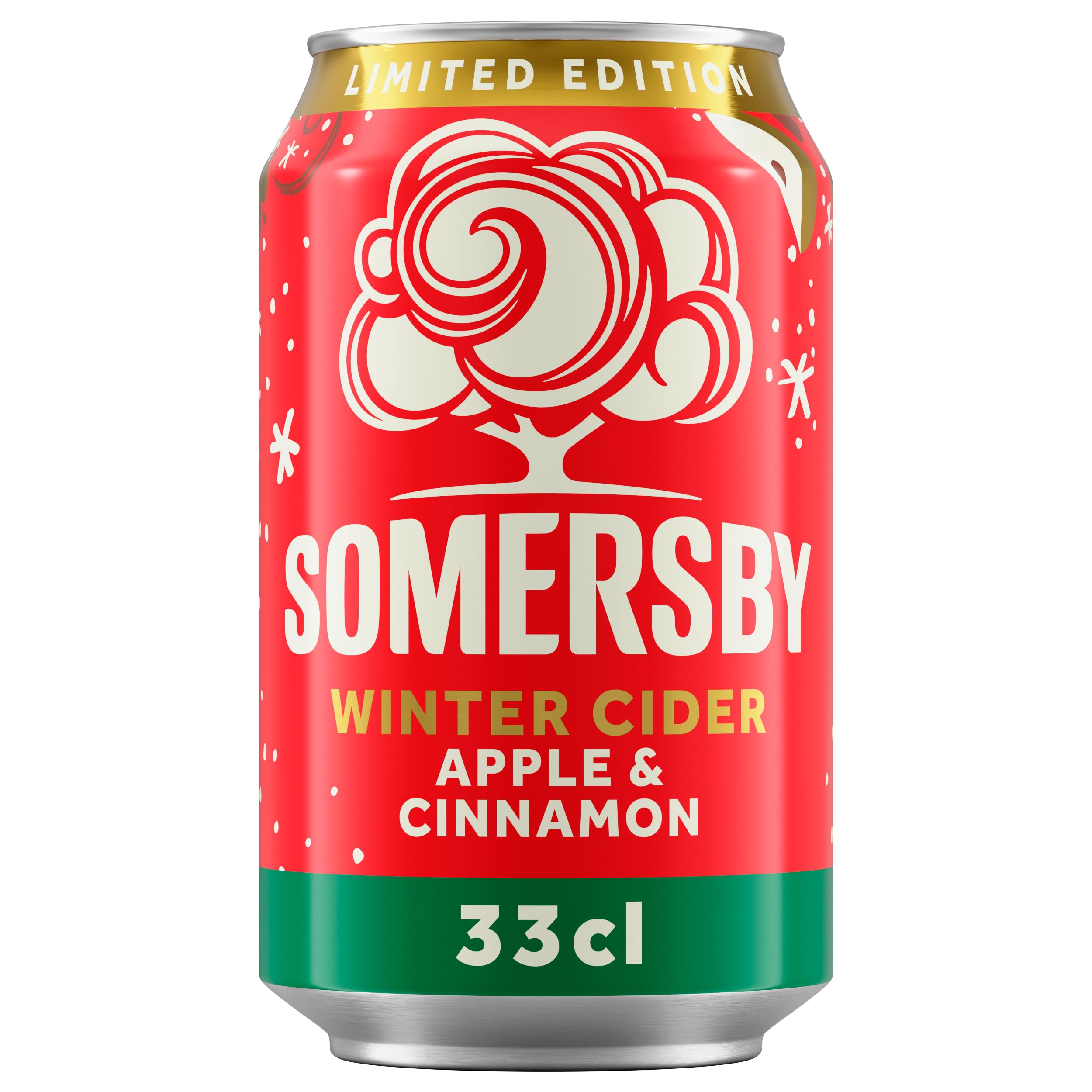 Somersby Winter Cider 0,33 l Dose 24 Dosen fruchtig-frischer Cider mit Apfel und Zimt 4,5% Vol.