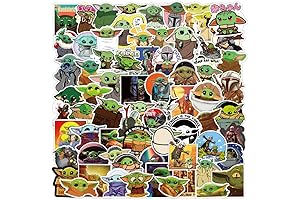 100 PCS Baby Yoda Sticker, Decals for Laptop, Water Bottle, Car, Bumper,...