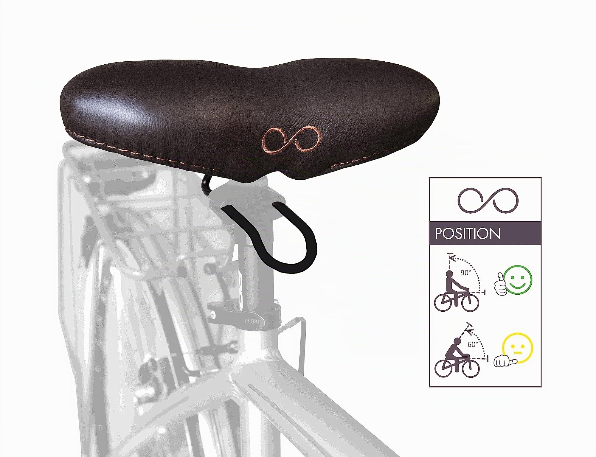 Genießen dem neuen SellOttO-II-H27 Bello - Fahrradsattel breit und bequem XL Herren Damen Frauen mit Memory Foam für Stadt – Ergonomish ohne Nase