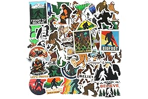 Bigfoot Vinyl Sticker Set: 150 Pieces Waterproof Stickers for a Touch of Nature