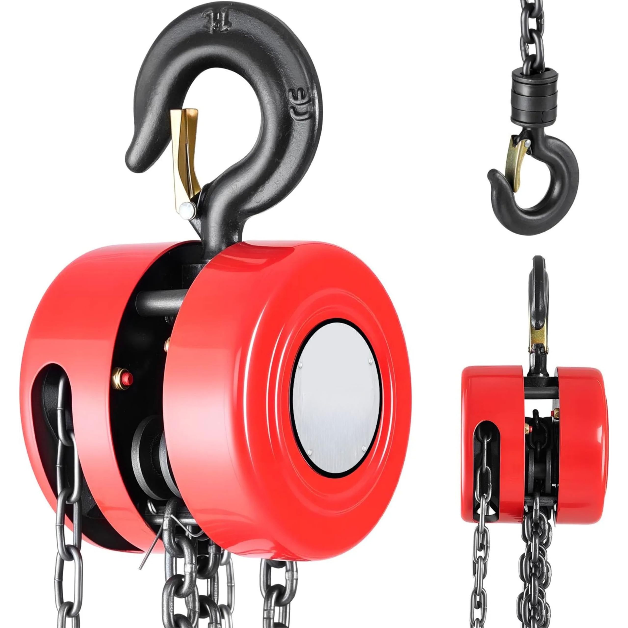 Yasta Paranco a Catena 1000kg (1 Ton) - Sollevatore Manuale 3m in Acciaio Legato - Montacarichi con Freno di Sicurezza e Ganci Girevoli 360° - Ideale per Officina, Motori e Cantiere