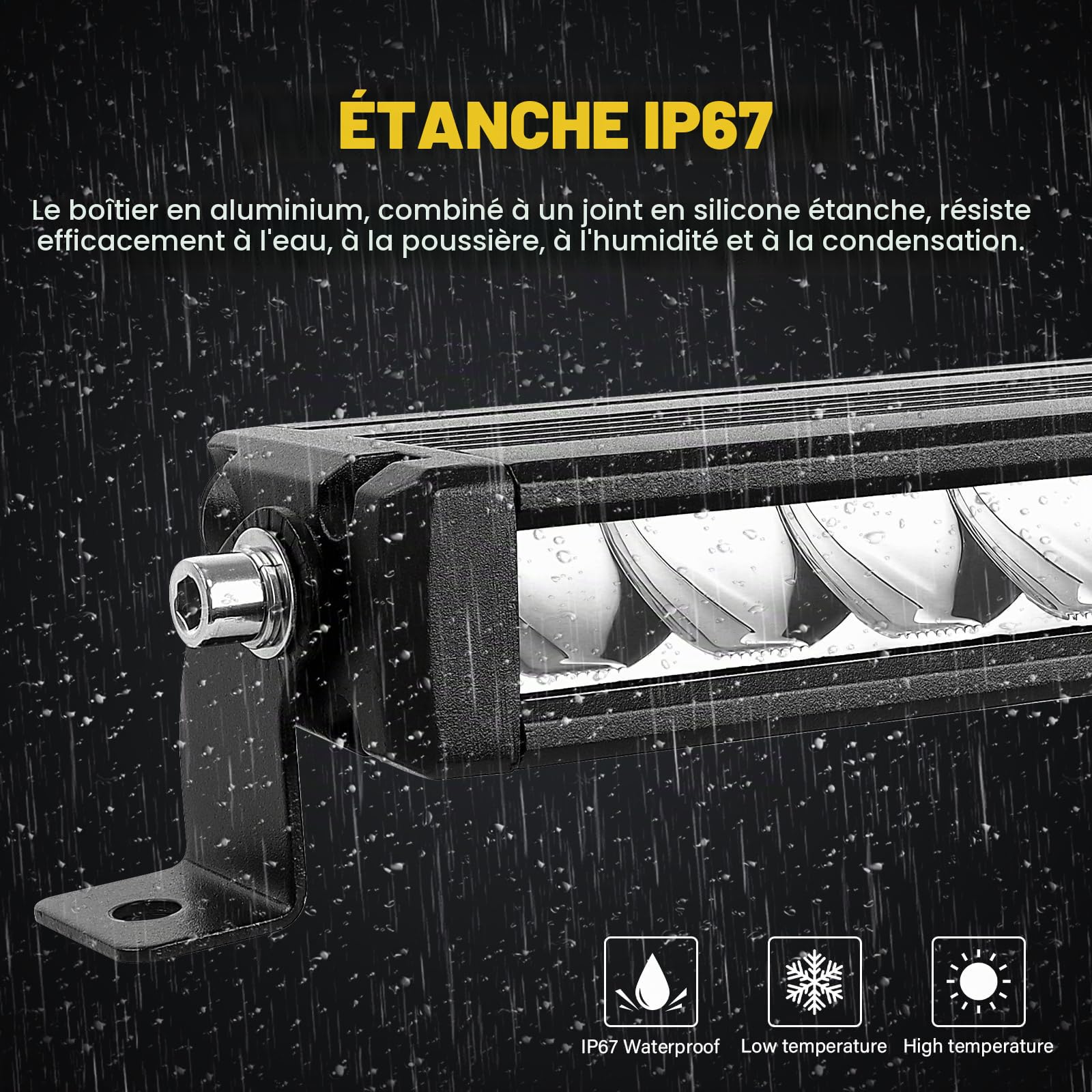 SKYWORLD Slim Barre Led 12 Pouces 30 cm 30W Spot Feux Antibrouillard
