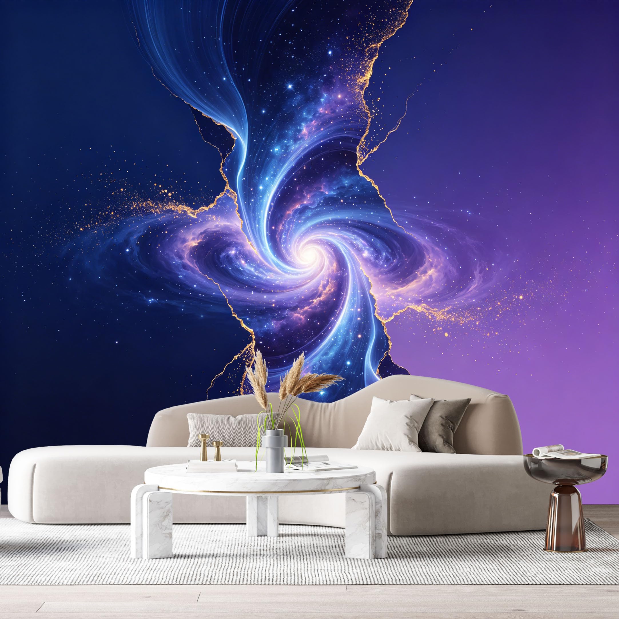 Custom Size Wall Murals Galaxy Abstract Cosmic Swirl Nebula Energy Vortex Modern 3D SelfAdhesive Wall Fabric Removable Large Wallpaper for Photo Living Room