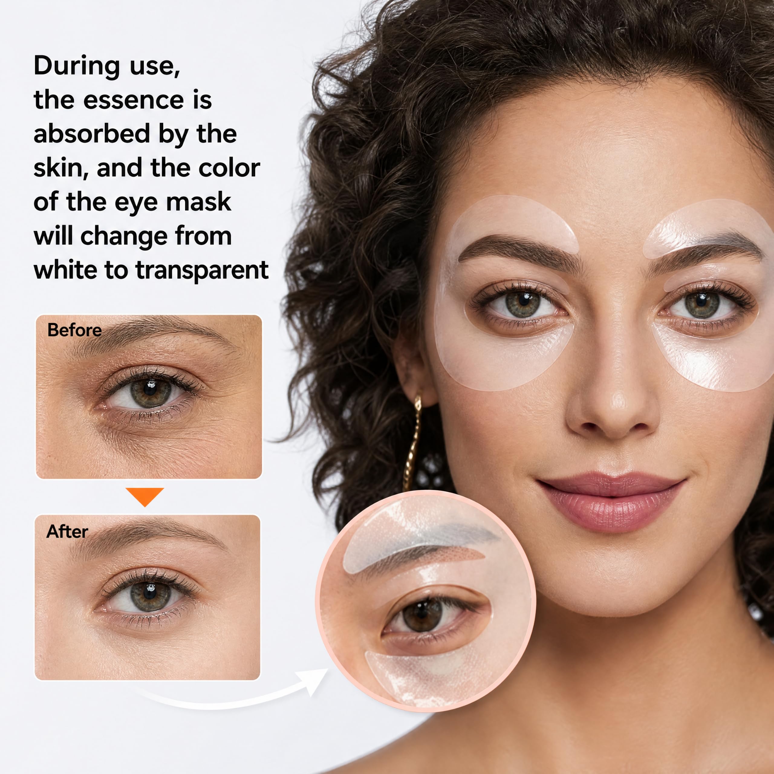 Novoy Bio-Collagen Real Deep, Nachtpflaster mit Retinol, 6-in-1 für Augenringe, Taschen und Falten, 2 % Koffein + Hyaluronsäure + Niacinamid, koreanische Maske P