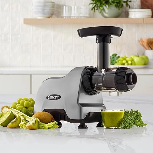 Miniatura 2 de Omega Exprimidor compacto de prensa en frío, extractor de jugos de frutas y verduras y sistema de nutrición que hace que los alimentos y sorbetes