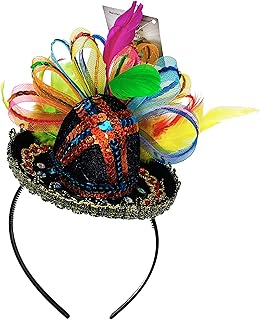 KINREX Cinco de Mayo Fiesta Sombrero - Mexican Sequined Party Sombrero Headband – Top Mexican Sombreros For Party – One Size Fits All