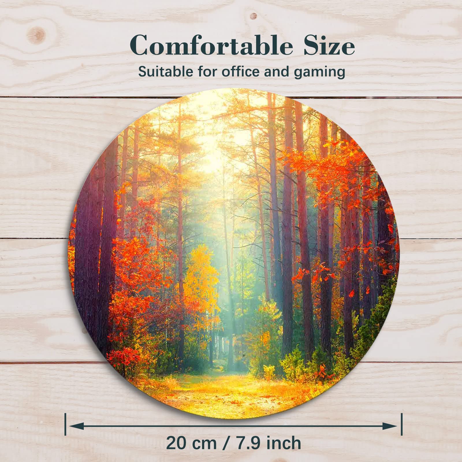 Mouse Pad, Natural Forest Mouse Pad, Rectangle Mouse Mat Square Waterproof Mouse Pads Non Slip Rubber Base Mousepad Office Laptop 9 5 X7 9 X0 12 Inch