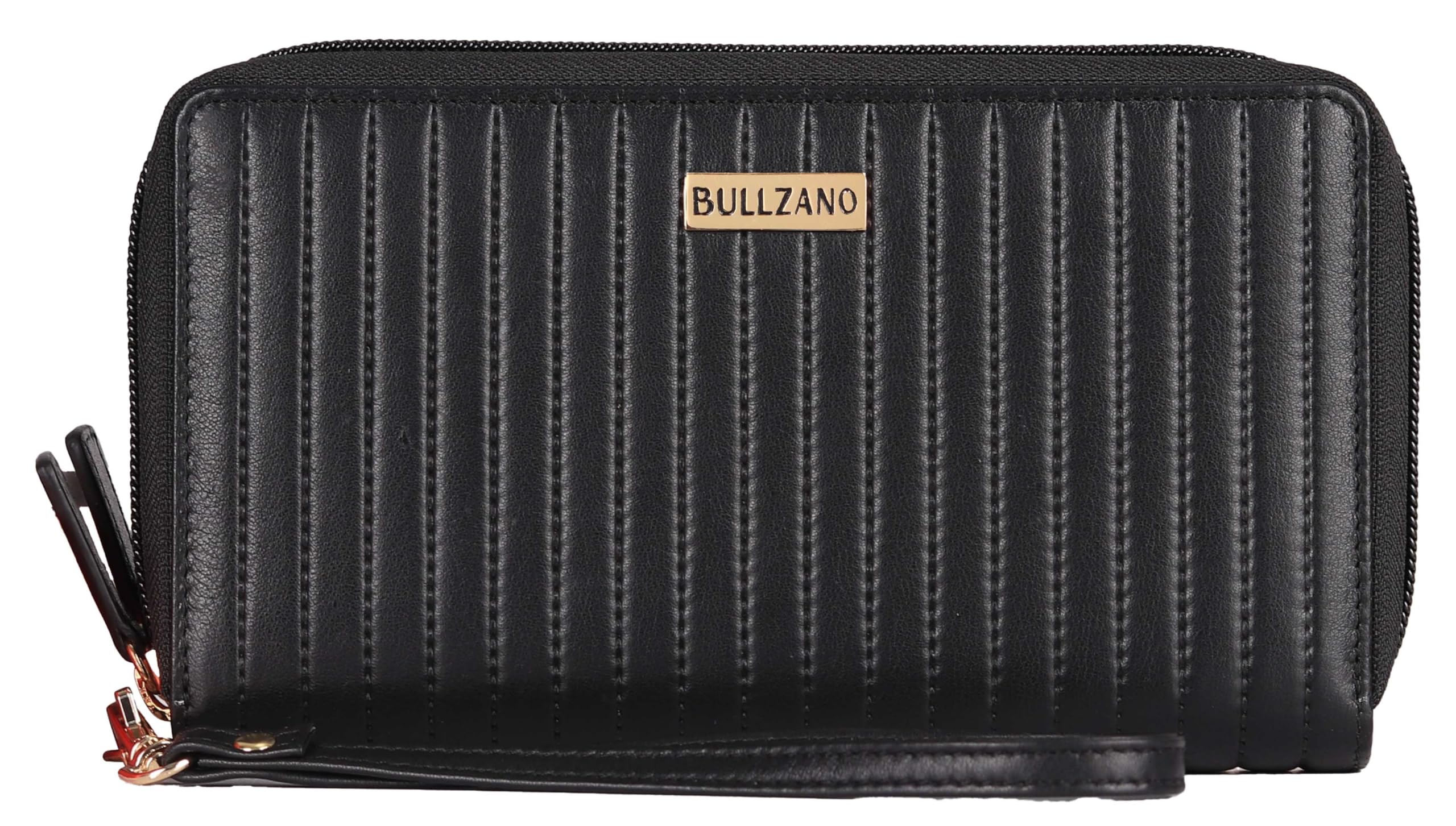 Aura Genuine Leather Ladies Double Zip Wallet (Black)-image-3