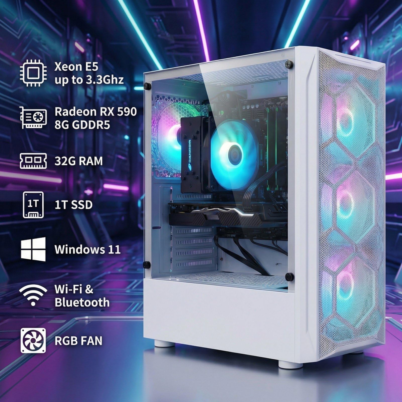 Amazon.com: STGAubron Gaming PC Desktop Computer, Intel Xeon E5 