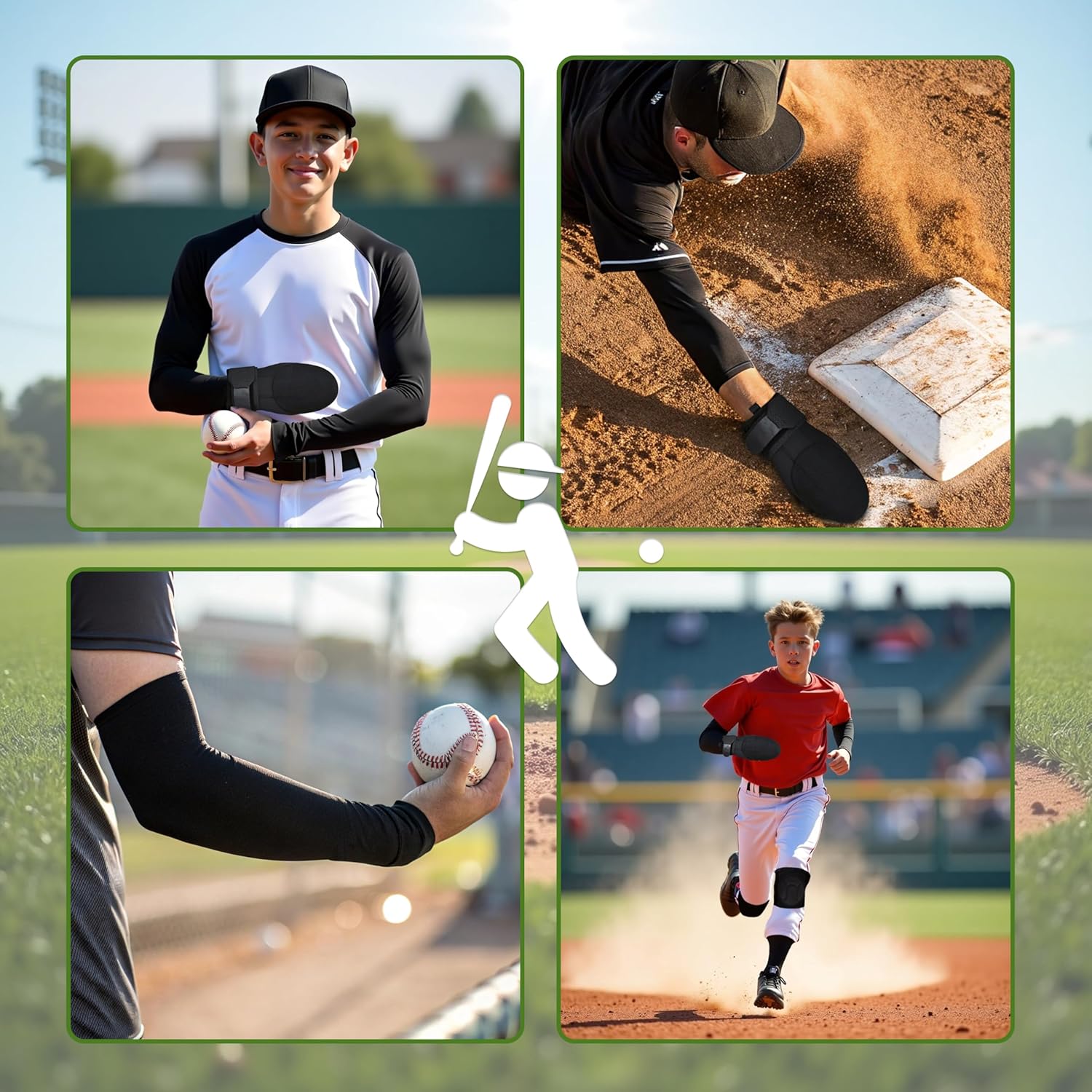 Sliding Mitt - Baseball Sliding Mitt Youth Boys - Knee Protection for Baseball & Arm Sleeves for Men & Women - Hand Guard for Base Stealing - Compression Sleeve Kit - Safety Equipment with Carry Bag - Image 6