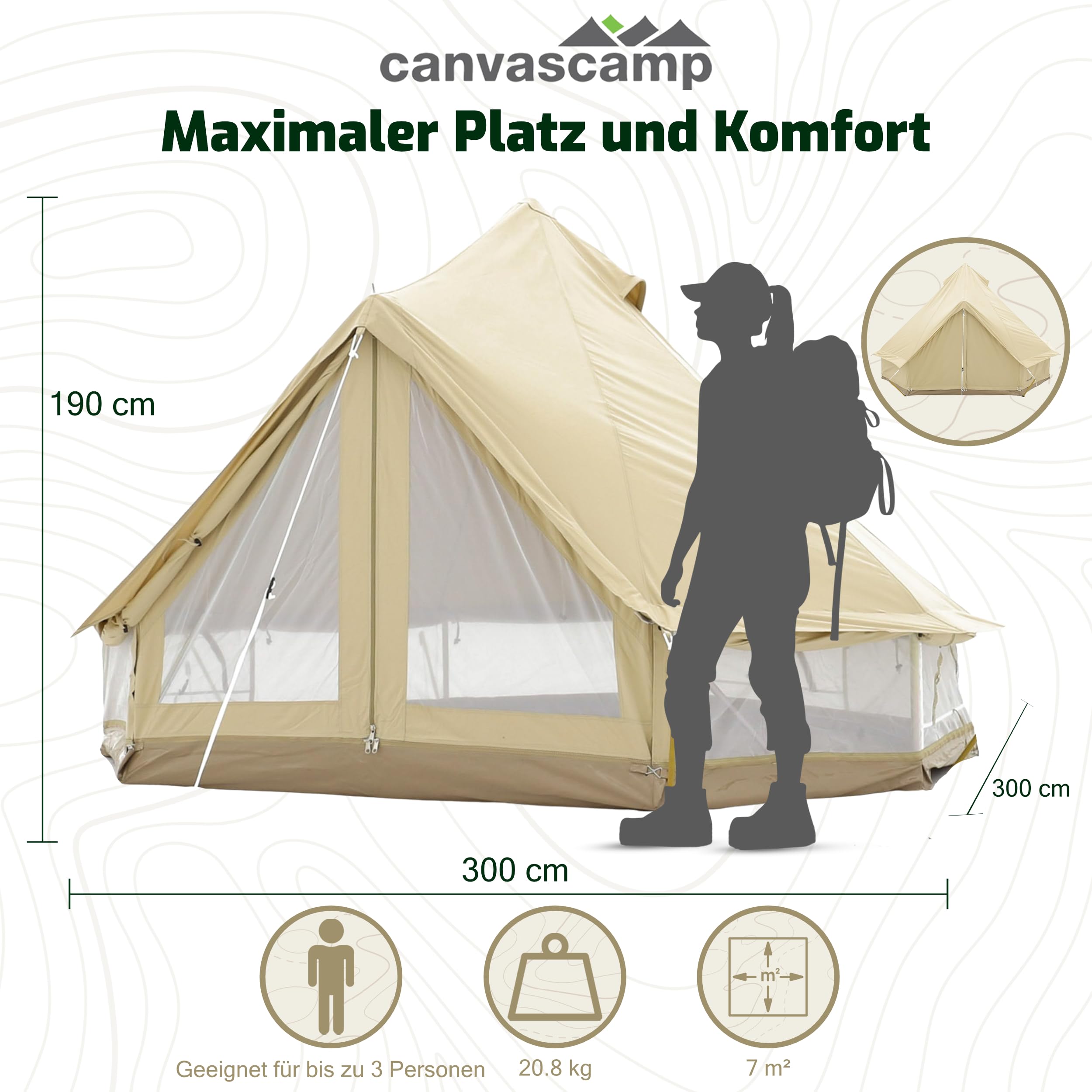 CanvasCamp Sibley 300 Ultimate: Waterproof Glamping Luxury 3