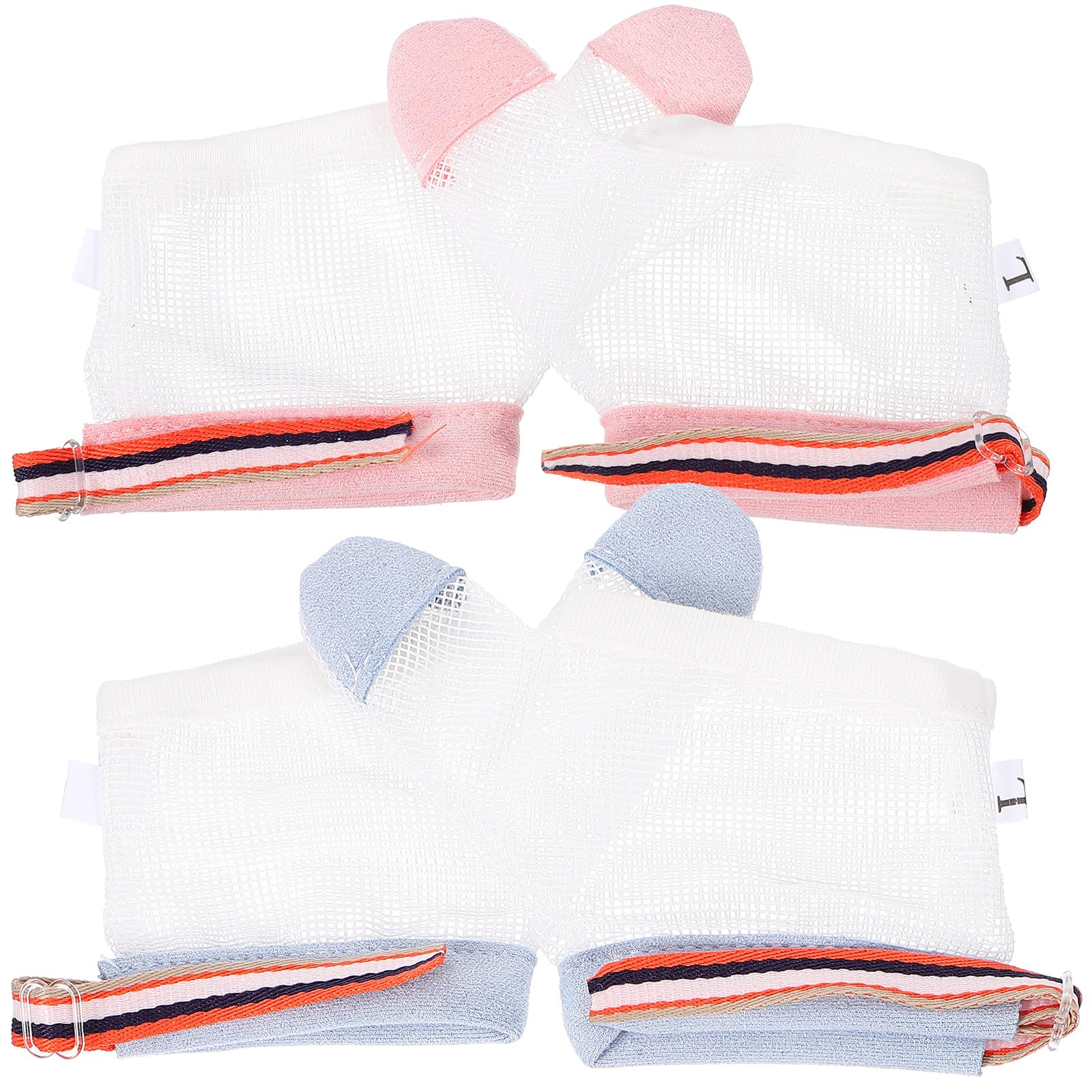 MILISTEN 2 Paare Baby Halt Daumen Sauging Kinder Finger Guards Stoppen Säuglingsfinger Sauging Handschuhe No Scratch Atmungsaktiver Finger Thumb Protector für Kinder Kleinkinder L