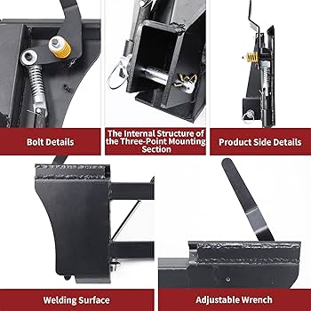 ゆちゃ YITAMOTOR Skid Steer 3 Point Quick Tach Adapter for Category