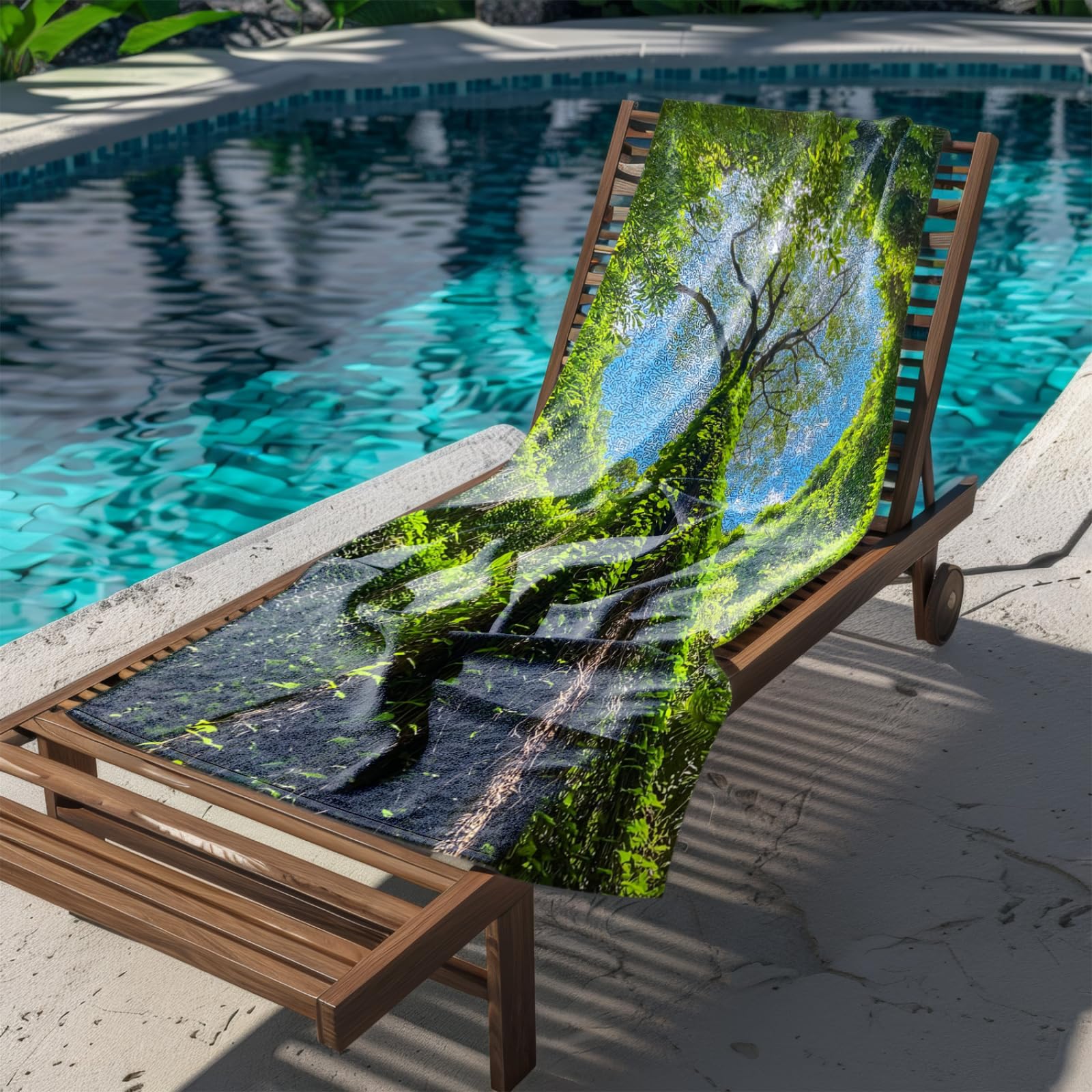 Générique Serviette de Plage 100X200 Arbre De Vigne Vert