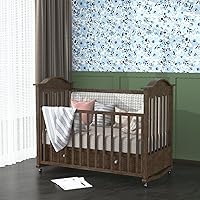 Vista 3 de Papel tapiz floral bohemio para despegar y pegar, papel de contacto floral azul de 17.5 x 393.7 pulgadas, vinilo autoadhesivo para guardería, papel