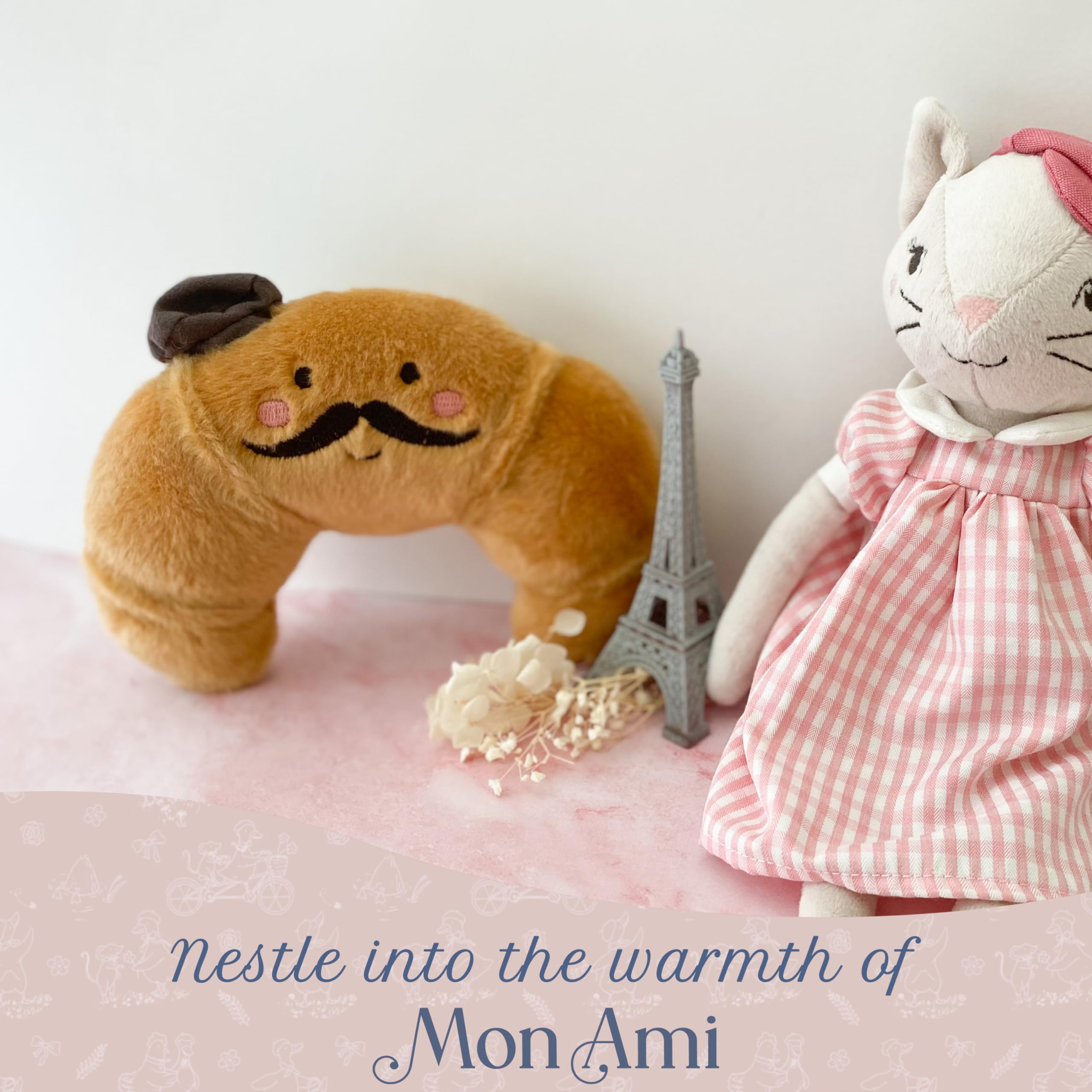 MON AMI Croissant 7-Inch Food Plush Toy for Boys & Girls, Brown, 7x6x2 inches - Image 4